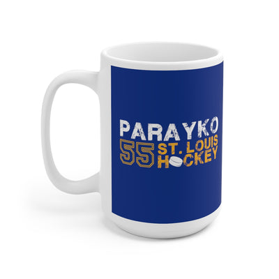 Parayko 55 St. Louis Hockey Ceramic Coffee Mug In Blue, 15oz