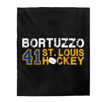 Bortuzzo 41 St. Louis Hockey Velveteen Plush Blanket