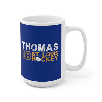 Thomas 18 St. Louis Hockey Ceramic Coffee Mug In Blue, 15oz