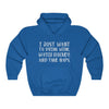 "I Just Want To Drink Wine And Watch Hockey" Unisex Hooded Sweatshirt