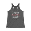 "Living That Hockey Mom Lifestyle" Women's Tri-Blend Racerback Tank Top