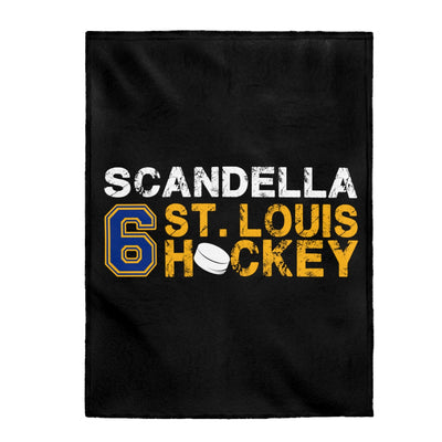 Scandella 6 St. Louis Hockey Velveteen Plush Blanket