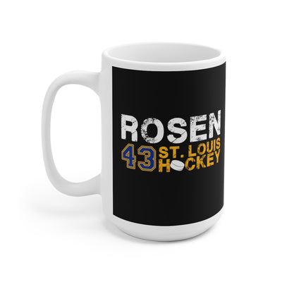 Rosen 43 St. Louis Hockey Ceramic Coffee Mug In Black, 15oz