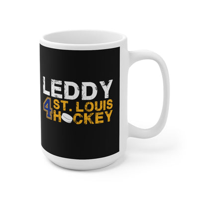 Leddy 4 St. Louis Hockey Ceramic Coffee Mug In Black, 15oz