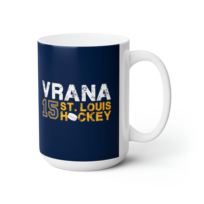 Vrana 15 St. Louis Hockey Ceramic Coffee Mug In Navy, 15oz