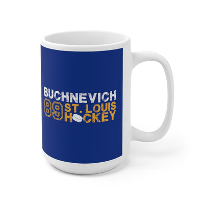 Buchnevich 89 St. Louis Hockey Ceramic Coffee Mug In Blue, 15oz