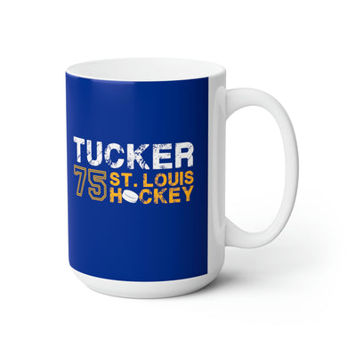 Tucker 75 St. Louis Hockey Ceramic Coffee Mug In Blue, 15oz